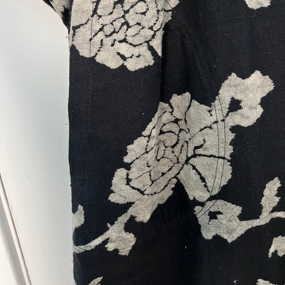 Saithong Batik Print Cotton Coat, Black, M (fits L/Xl) - Picture 3 of 9